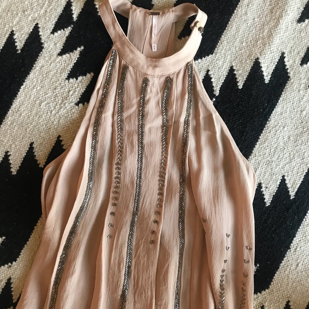 Free People beaded tank blouse